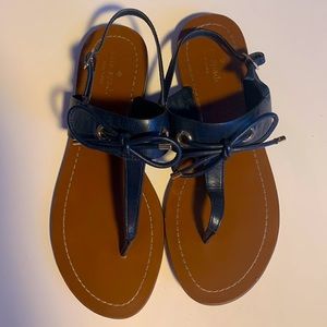 Kate Spade Carolina Sandal - Navy Leather